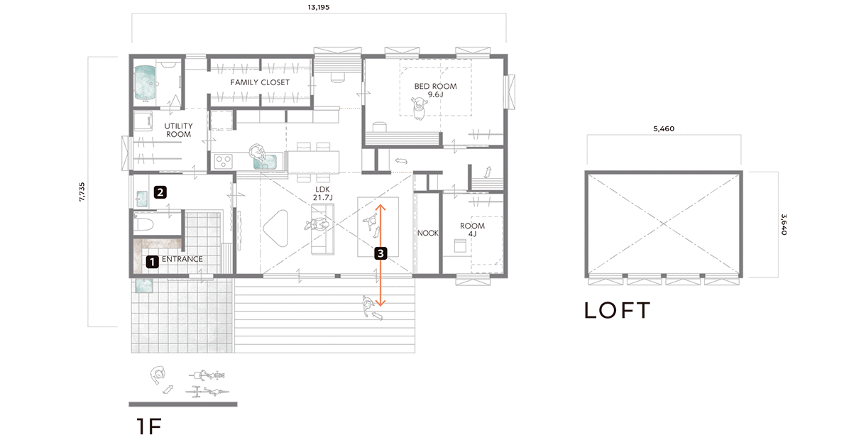 子どもと育つ、家族で育む、家族のきずなが深まる平屋