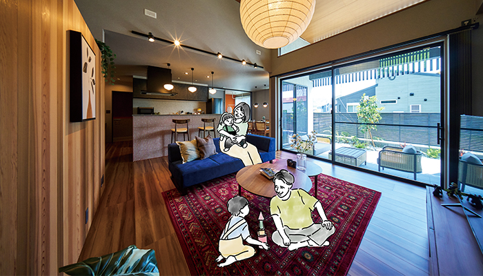 自然の光と風を感じながら、のびのび子育てできる平屋