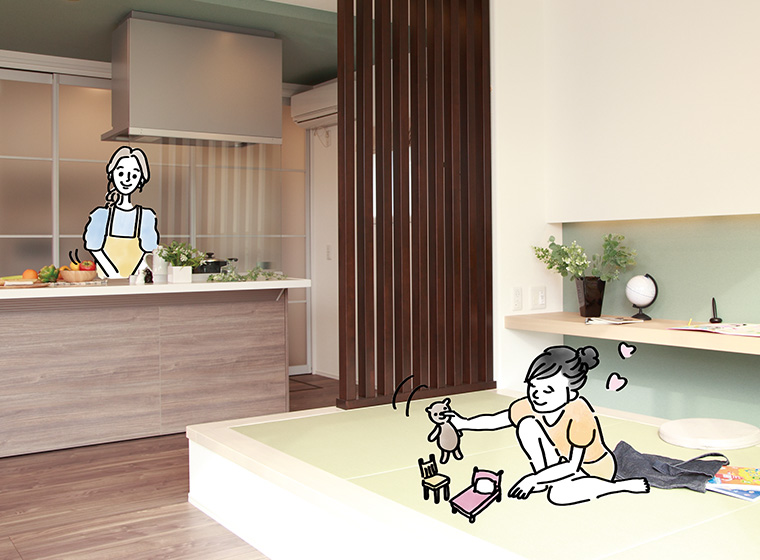 見守り設計のLDK