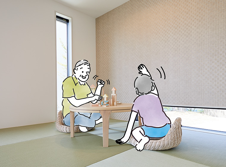 のびのび遊べる畳コーナー