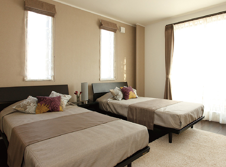 年齢を重ねても安心な1階の親世帯の寝室