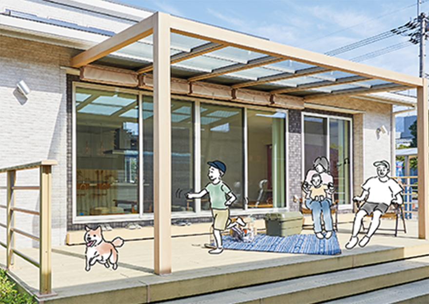 30代の夫婦と8歳・1歳の子ども、柴犬の五人家族。