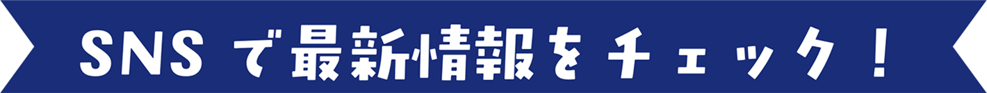 SNSで最新情報をチェック