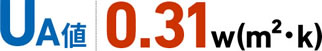 UA値　0.31w(m/k)